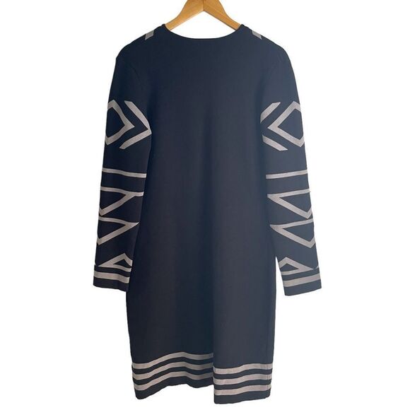 Roja Black and Grey Southwestern Print Long Knit Duster - Picture 2 of 5